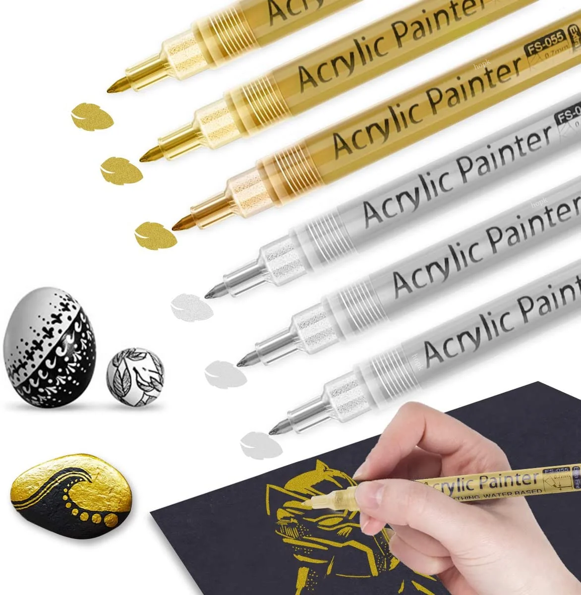 3Pcs/set White Acrylic Paint P - Copic Marker Classic recension och pris